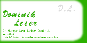 dominik leier business card